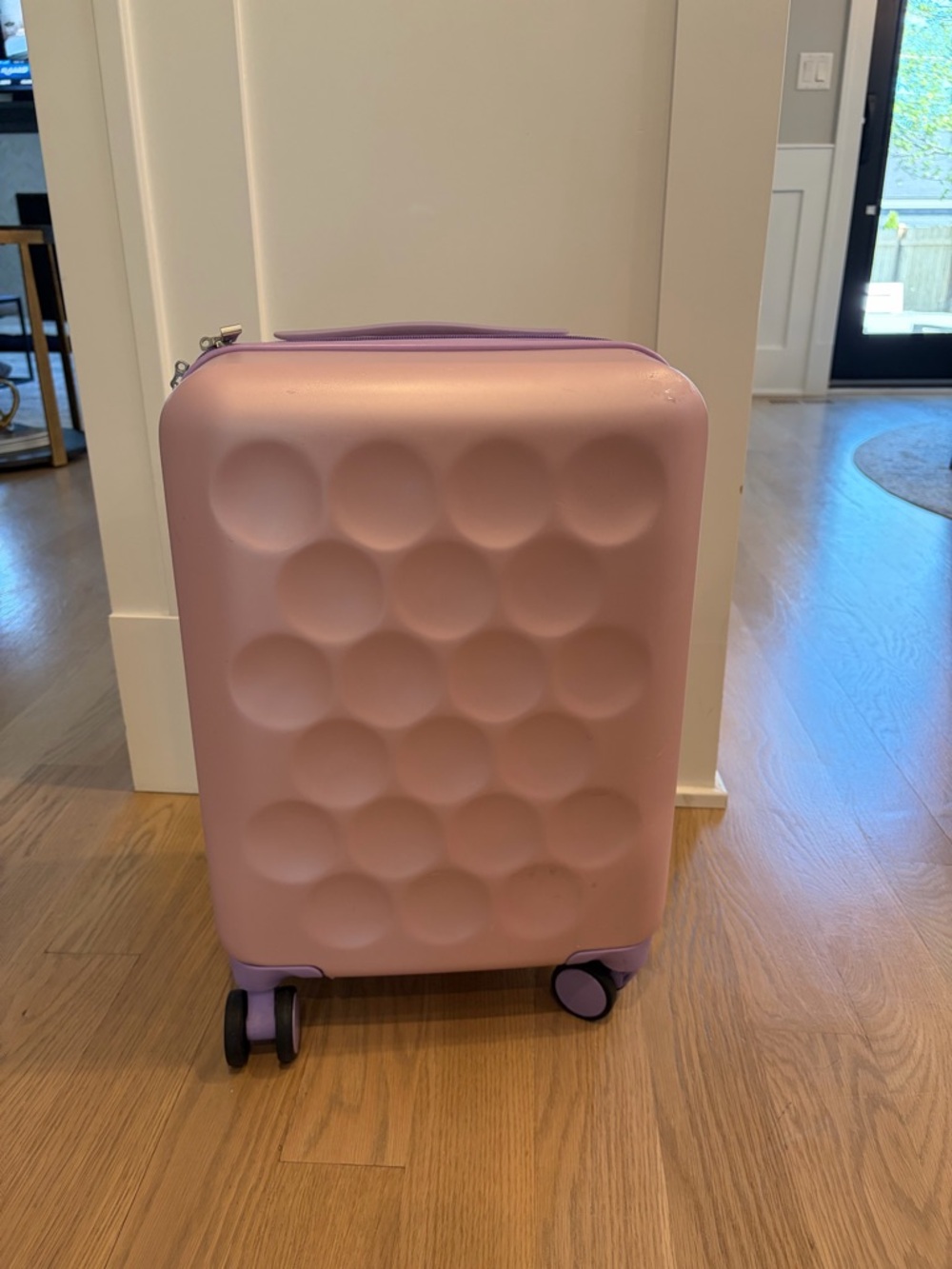 Pottery Barn Kids Pink Hard-Shell Rolling Carry-On Luggage